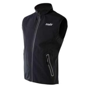 Swix Bergan Vest Ski Full Zip Wind Resistant Zip Pockets Winter Black Large